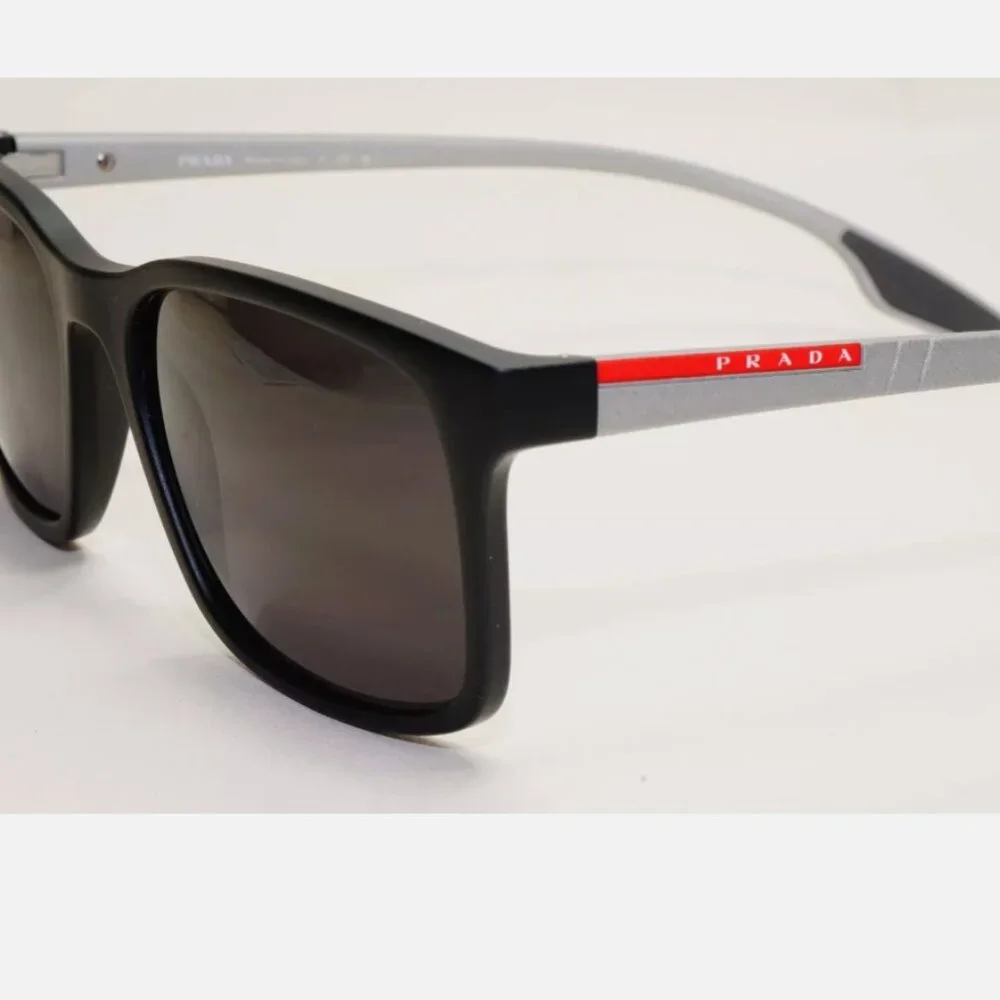 Prada Black Rubber 54mm Grey Matte Sunglasses - Picture 4 of 8
